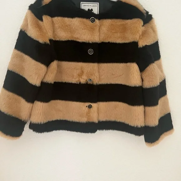 Janie and Jack girls faux fur stylish new coat